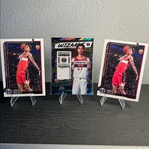 Topps Wizards Will Riley Rookie Relic Patch card with 2 rookie cards NBA